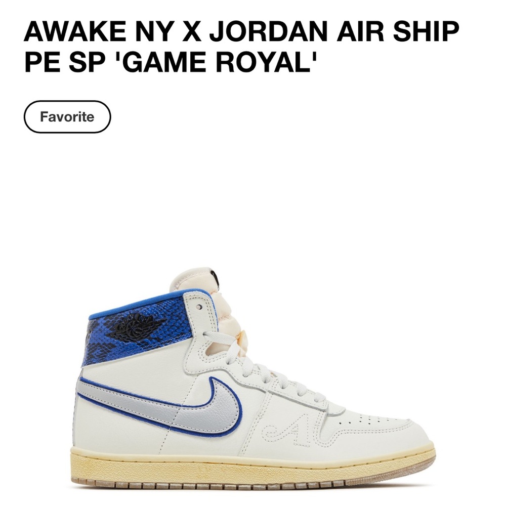 Nike Jordan Air Ship “Game Royal” Size 11